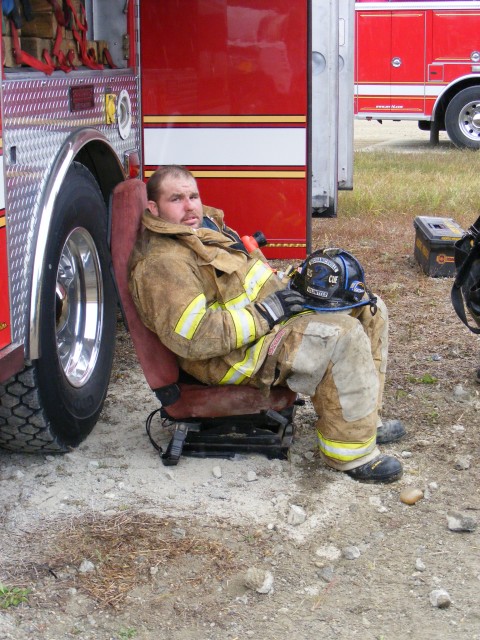 Mark in his new living room chair